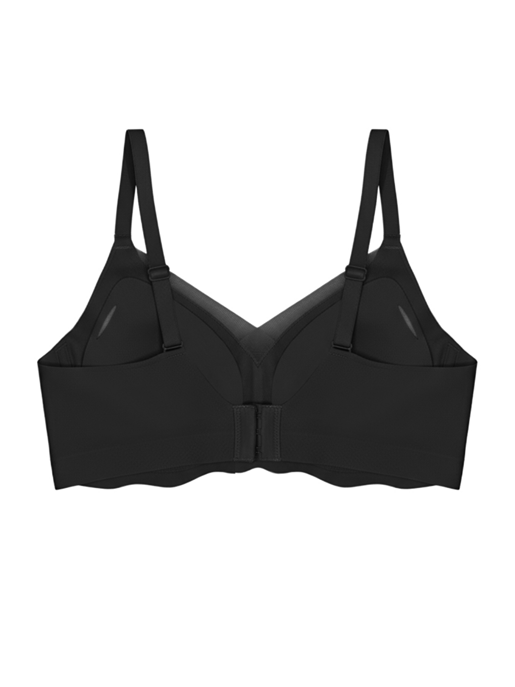 Seamless Bra - Touch | Siyah Lazer Kesim Dikişsiz Tül Ve Dalga Detaylı Balensiz Kadın Sütyen-1