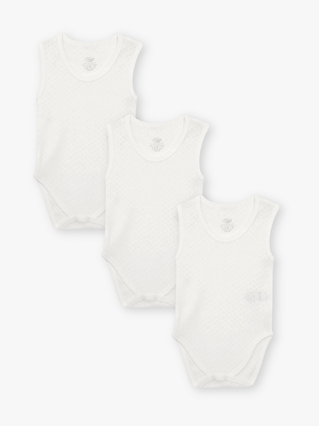 Ekru Bisiklet Yaka Pamuklu Kız Bebek Jakarlı Çıtçıtlı Body 3'lü (Yenidoğan - 4 Yaş)