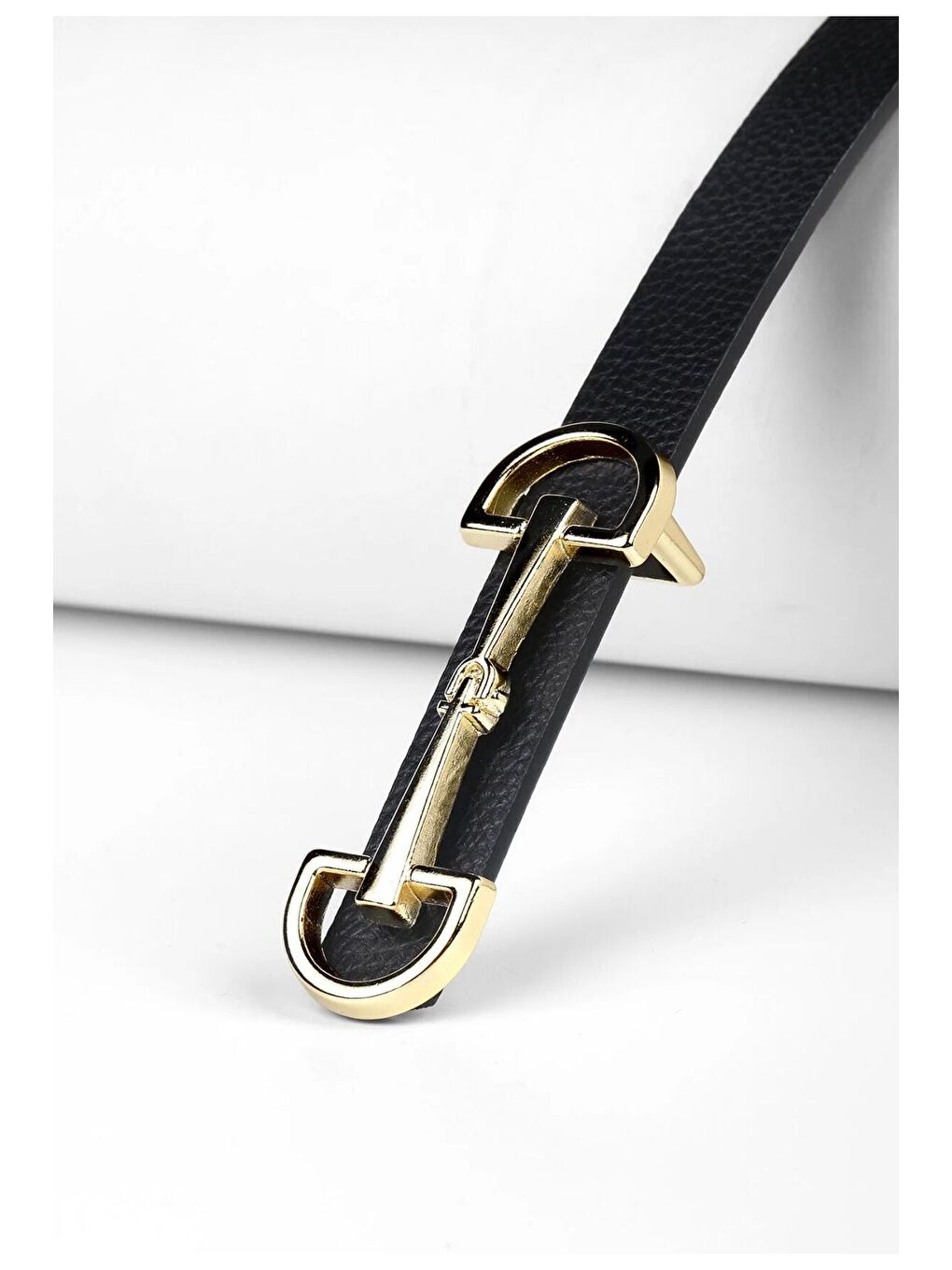 Uzun Tokalı Siyah İnce Kadın Kemeri Ceket Kemeri,Gömlek Kemeri, Elbise Kemeri KMR001 SIYAH-5