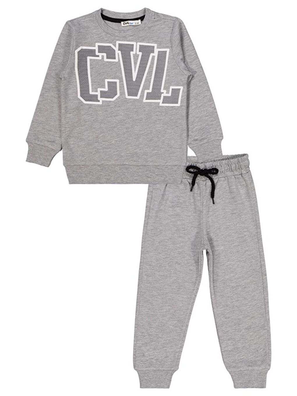 Gri Boys Cvl Baskılı 2-5 Yaş Takım