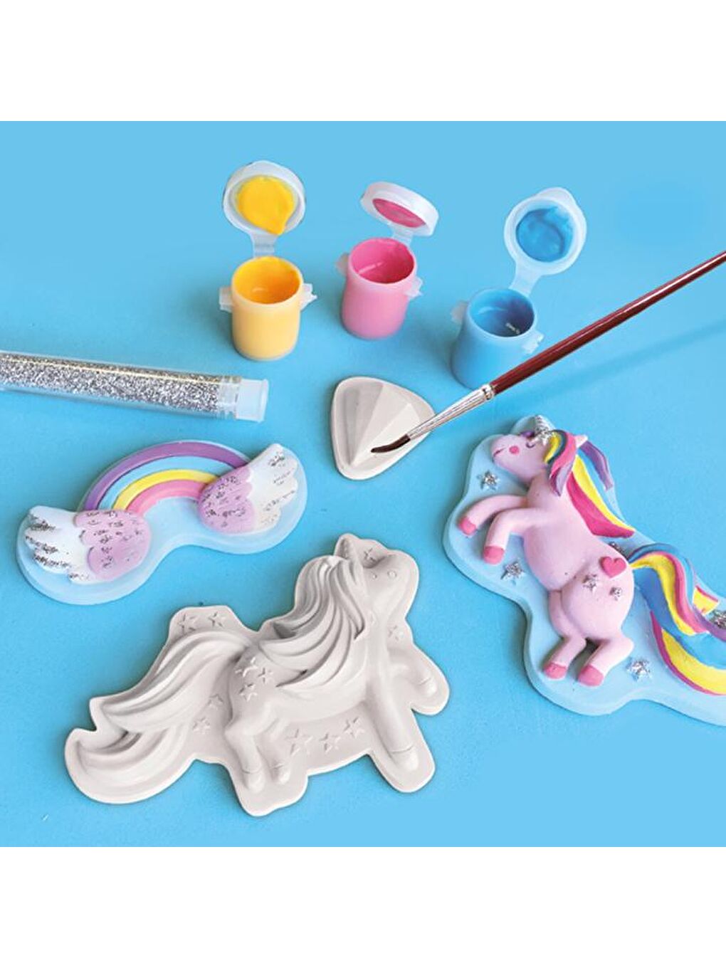 SES Creative Karışık Kalıba Dök ve Boya - Unicorn - Simli - 6