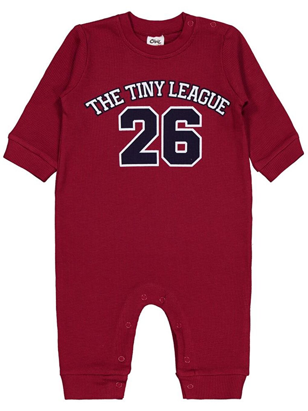 Bordo Baby 26 Baskılı 6-18 Ay Tulum