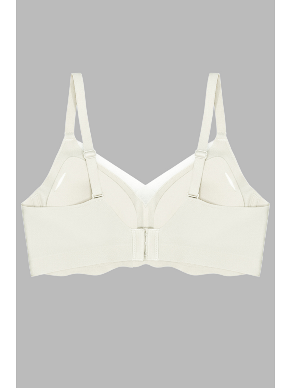 Ekru Seamless Bra - Touch | Krem Lazer Kesim Dikişsiz Tül Ve Dalga Detaylı Balensiz Kadın Sütyen-1