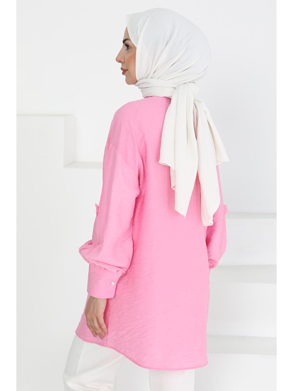 Çiçekli Tunik Pembe - 27272-4