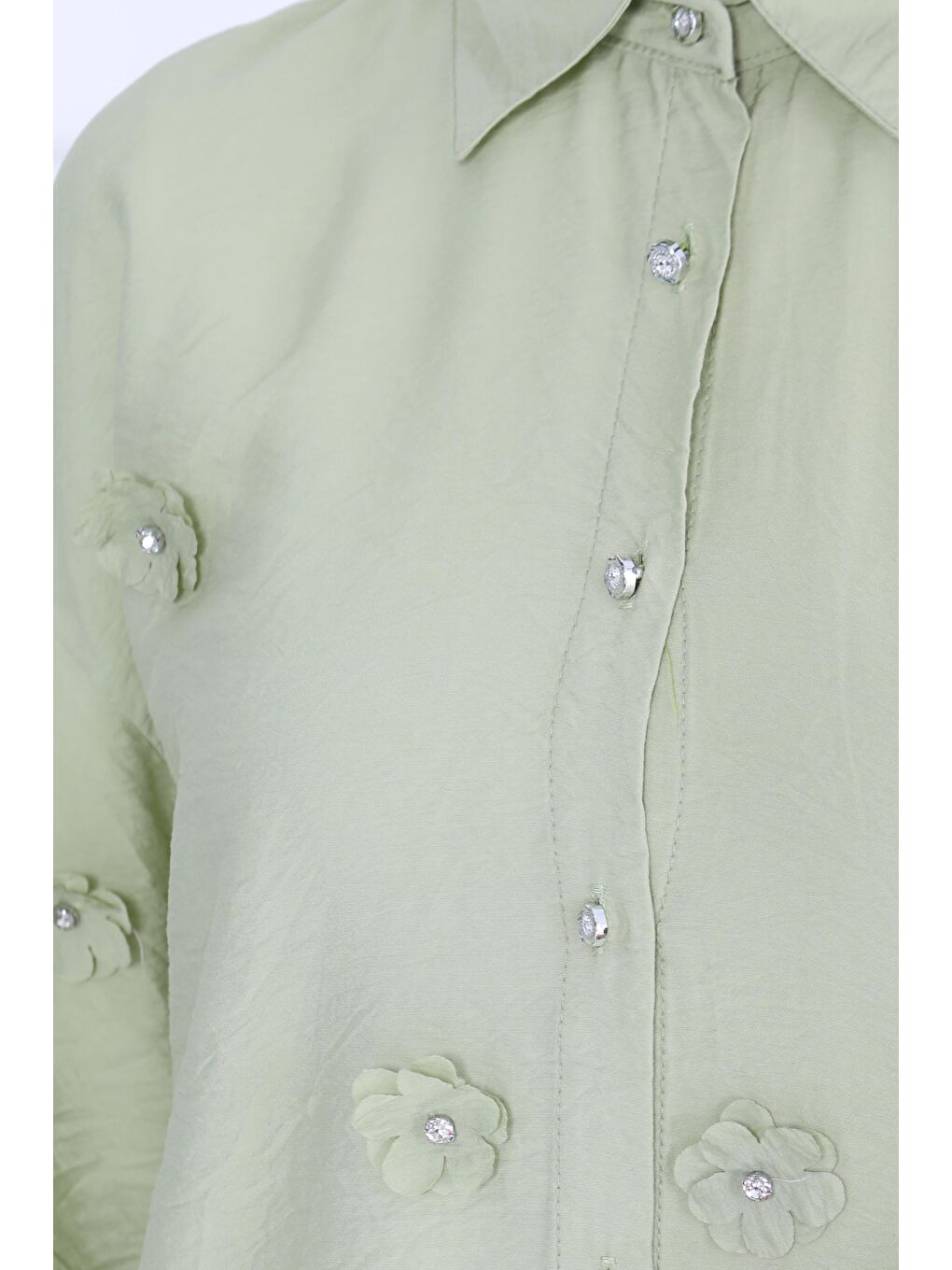 Çiçekli Tunik Haki - 27272-3