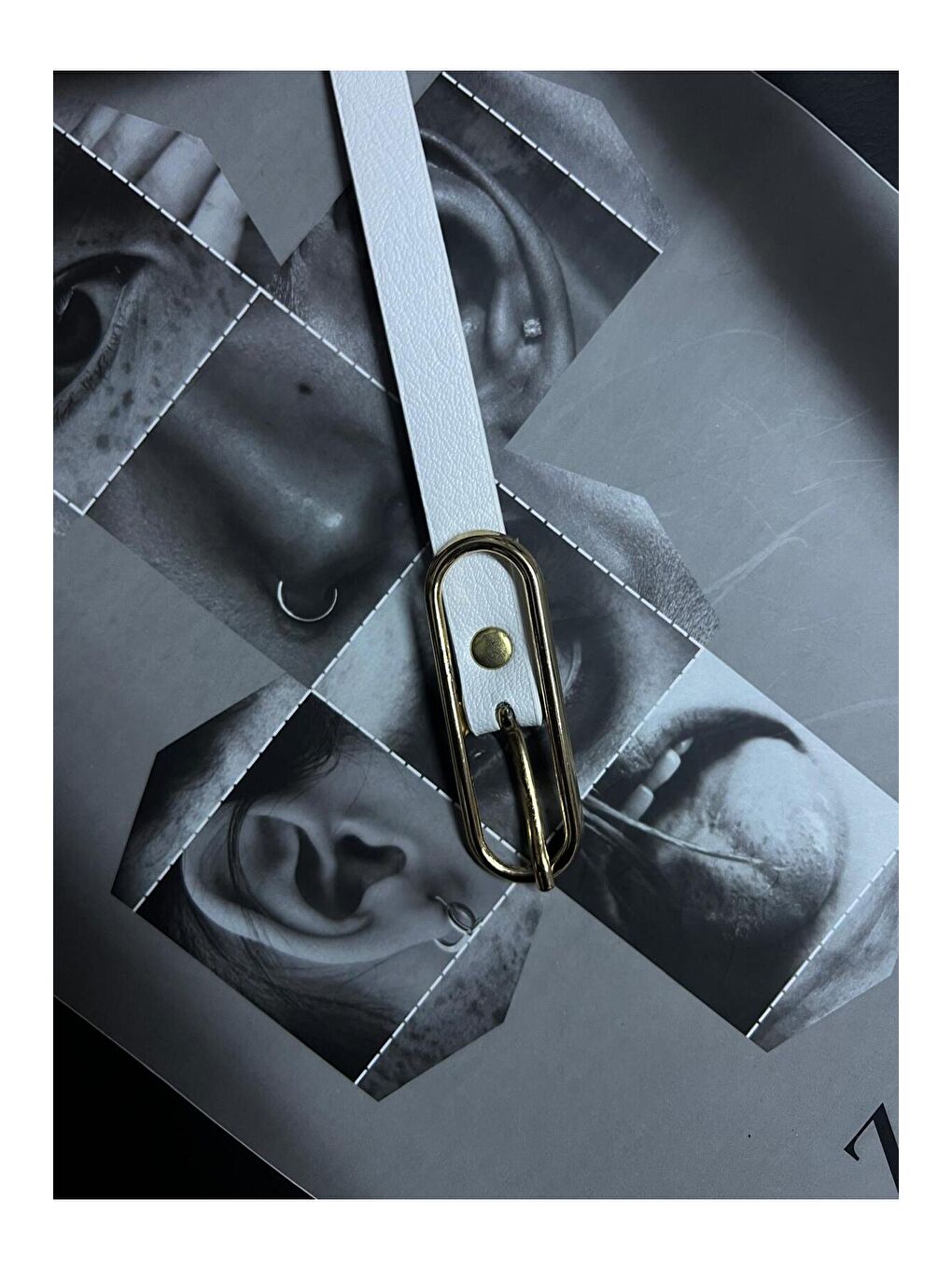 Uzun Tokalı Beyaz İnce Kadın Kemeri Ceket Kemeri, Gömlek Kemeri, Elbise Kemeri KMR003 BEYAZ-5