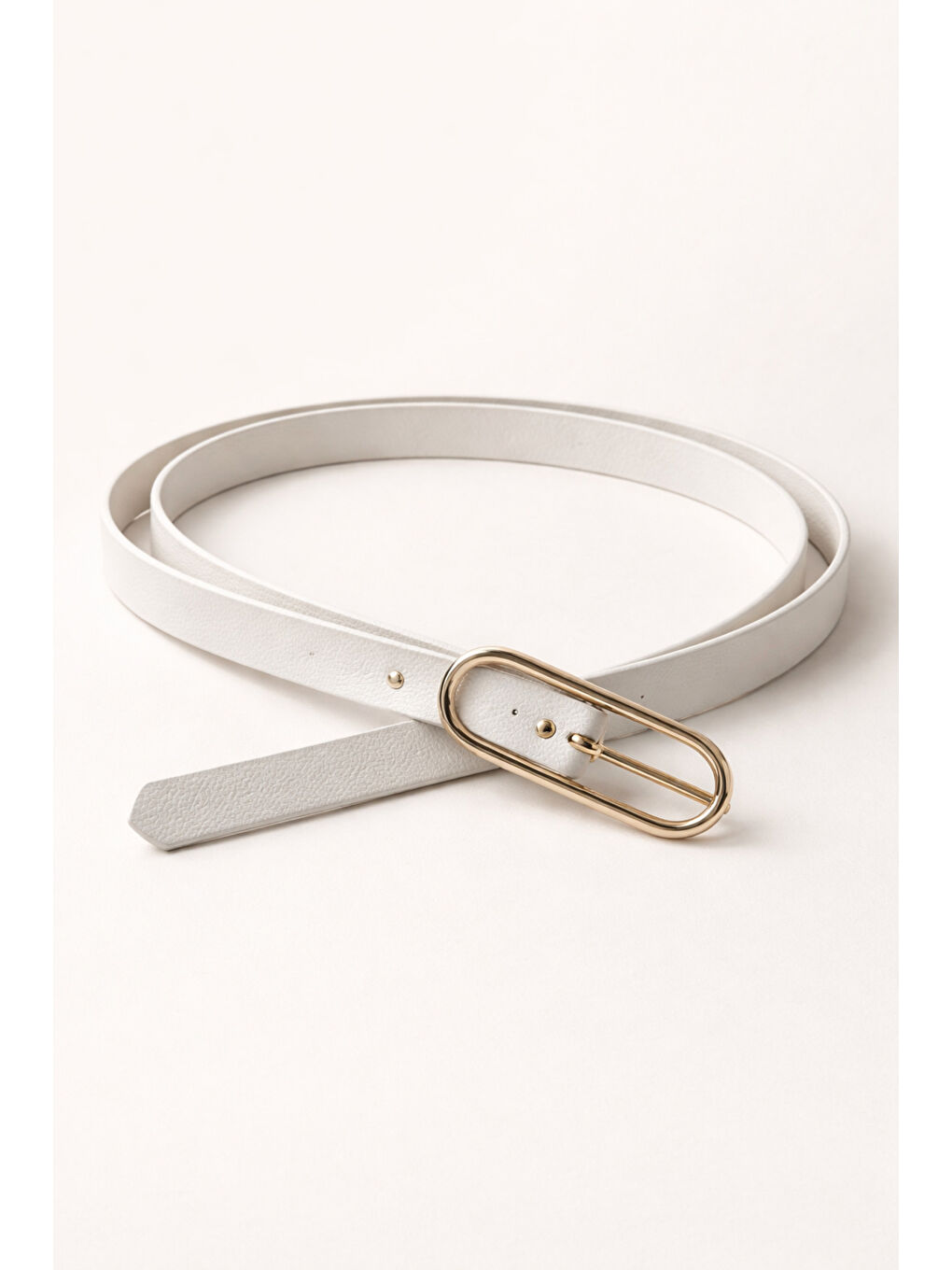 Uzun Tokalı Beyaz İnce Kadın Kemeri Ceket Kemeri, Gömlek Kemeri, Elbise Kemeri KMR003 BEYAZ-6