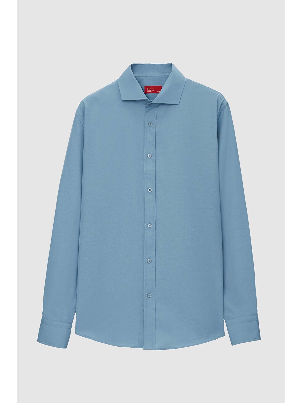 Slim Fit Petrol İtalyan Yaka Dar Kesim Klasik Kravatlık Uzun Kol Kolay Ütülenebilir Gömlek-4