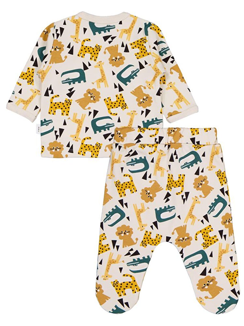 Bej Baby Hayvanlar Empirme 3lü Zıbın Takımları-1