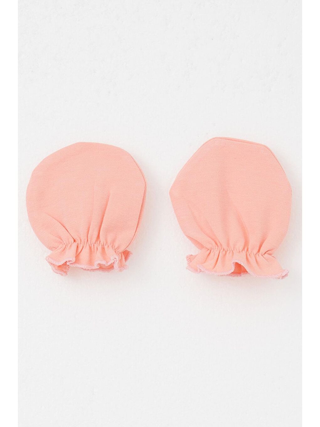 Pembe Yenidoğan Bebek Eldiven Basic Somon (7 X 9 Cm)-1