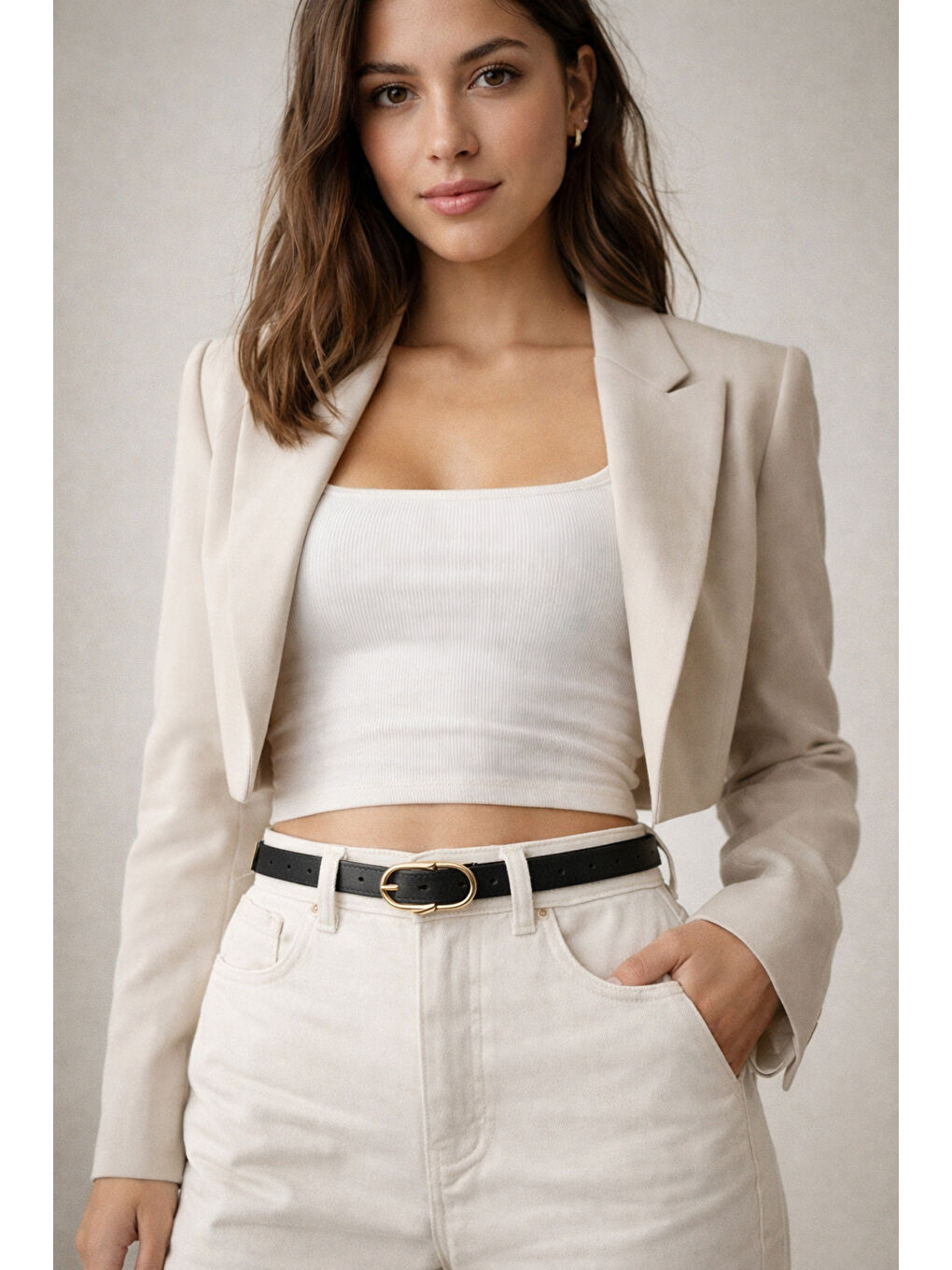 Uzun Tokalı Siyah İnce Kadın Kemeri Ceket Kemeri, Gömlek Kemeri, Elbise Kemeri KMR003 SIYAH