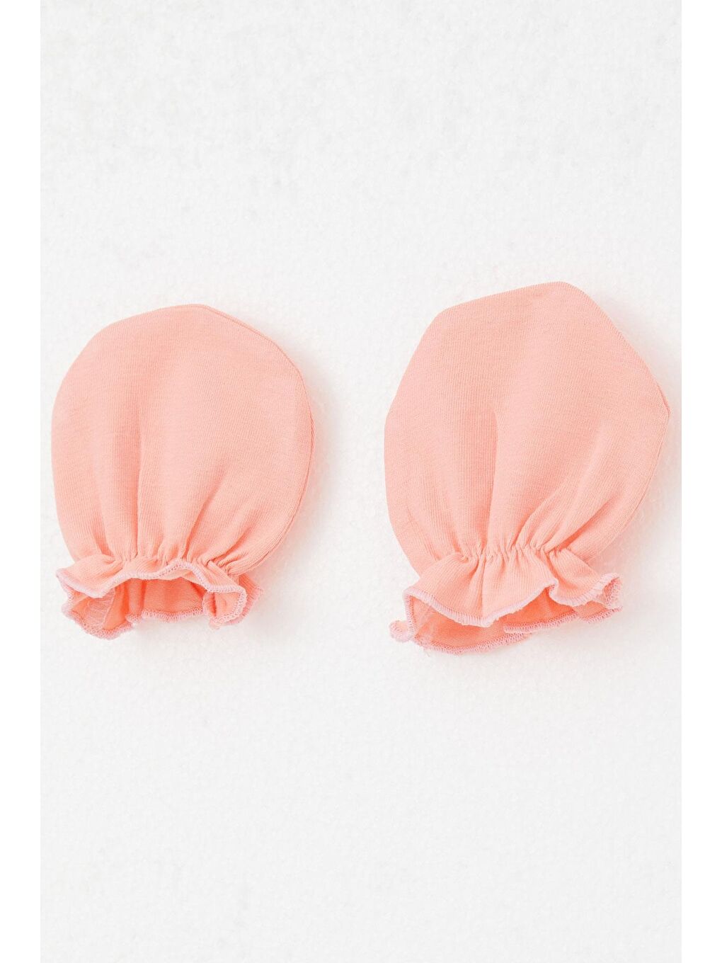 Pembe Yenidoğan Bebek Eldiven Basic Somon (7 X 9 Cm)-2