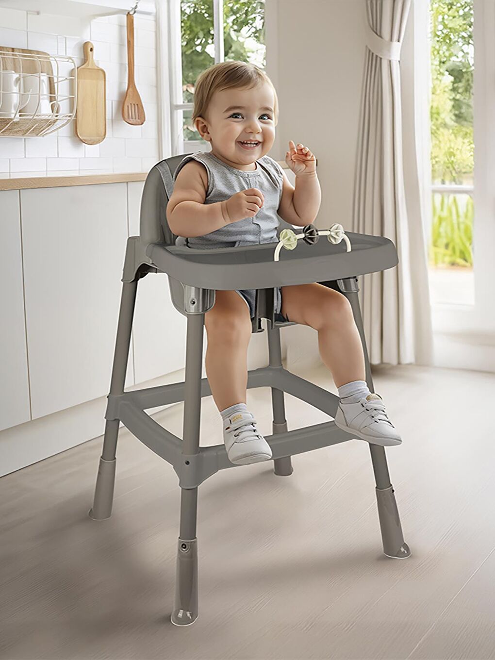 Nuve Pratik Mama Sandalyesi - Gri