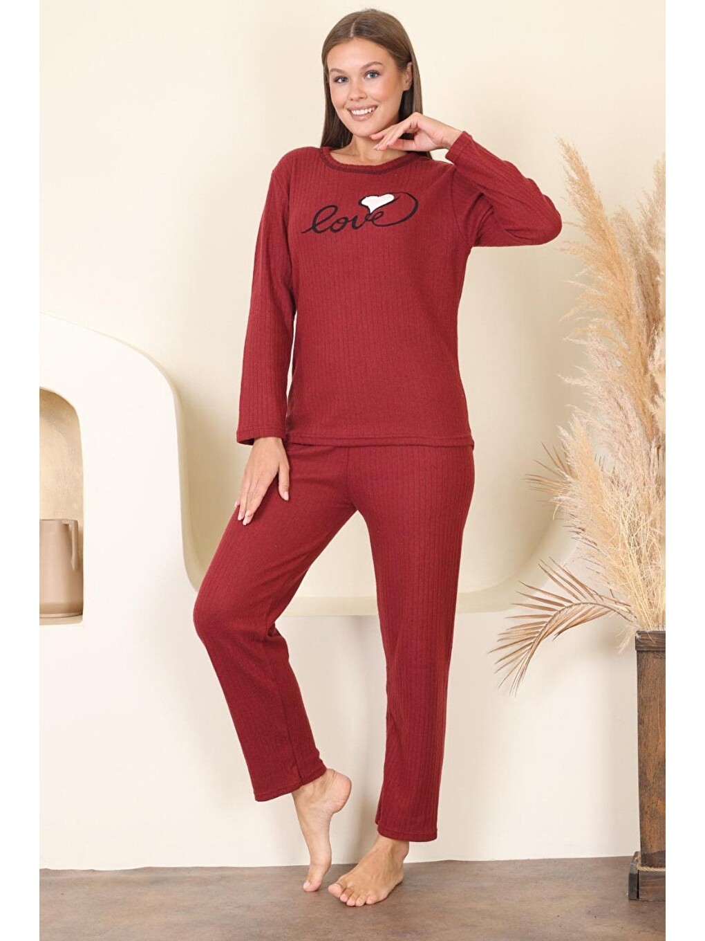 Mürdüm Magic Baskılı Büyük Beden Pijama Takımı