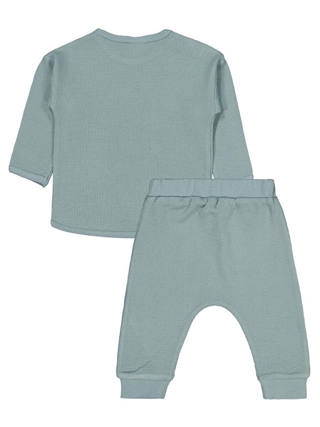 Yeşil Baby Çiçekler Baskılı 6-18 Ay Takım-1