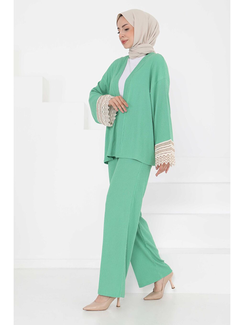 Yeşil Kimono İkili Takım Yesil - 27242-4