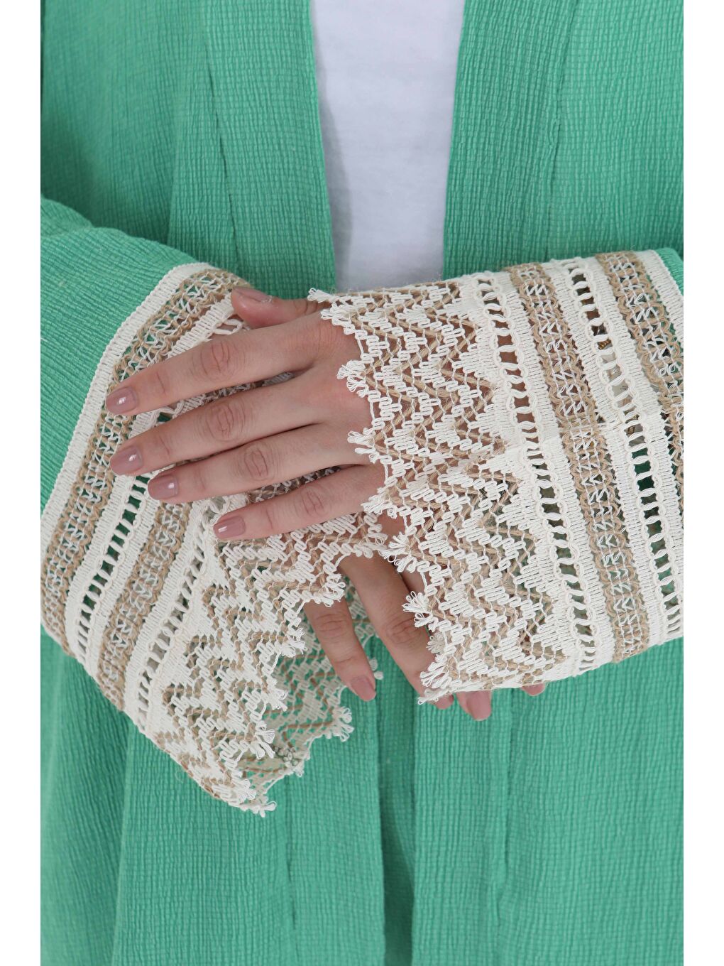 Yeşil Kimono İkili Takım Yesil - 27242-5