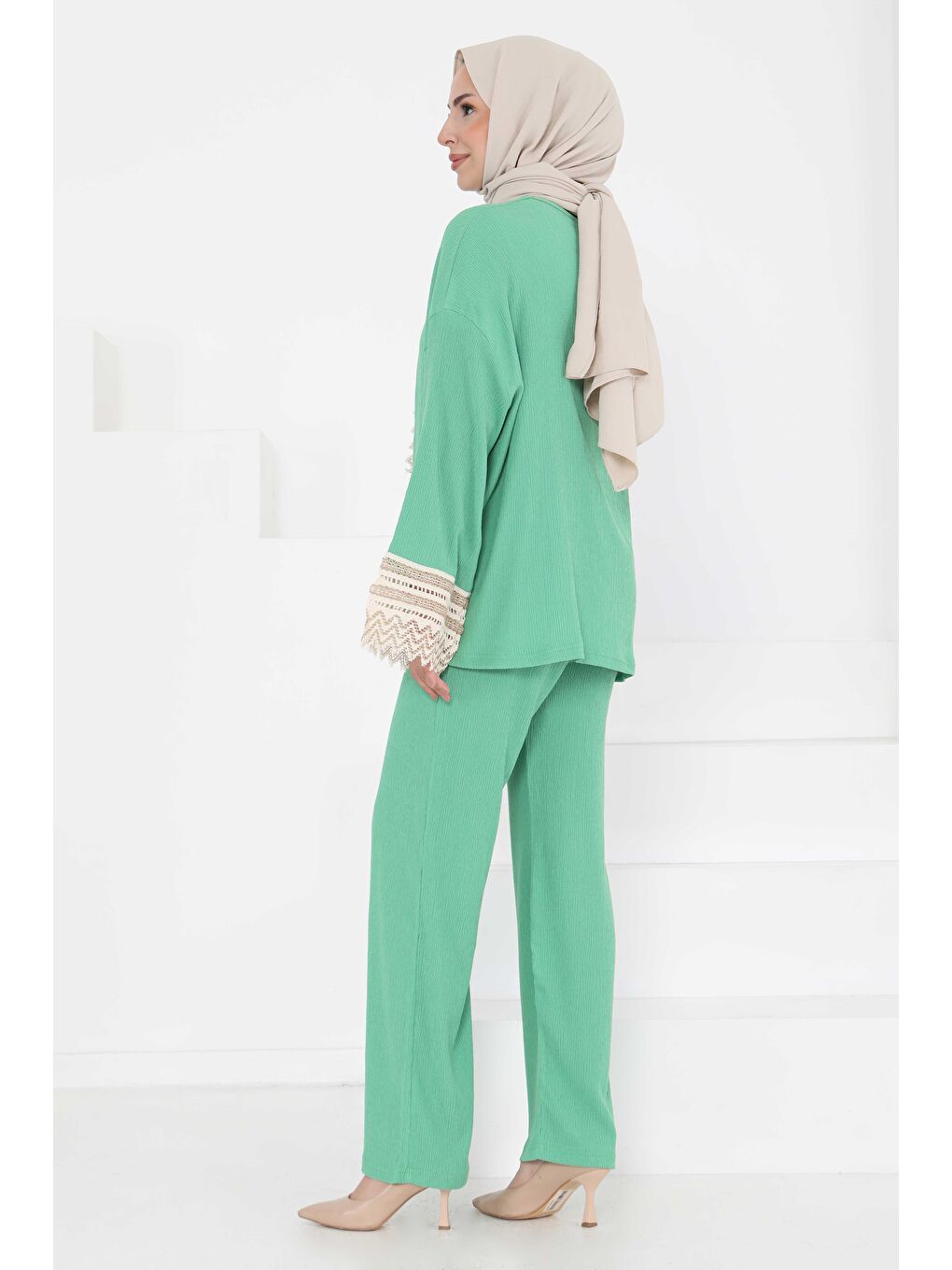 Yeşil Kimono İkili Takım Yesil - 27242-6