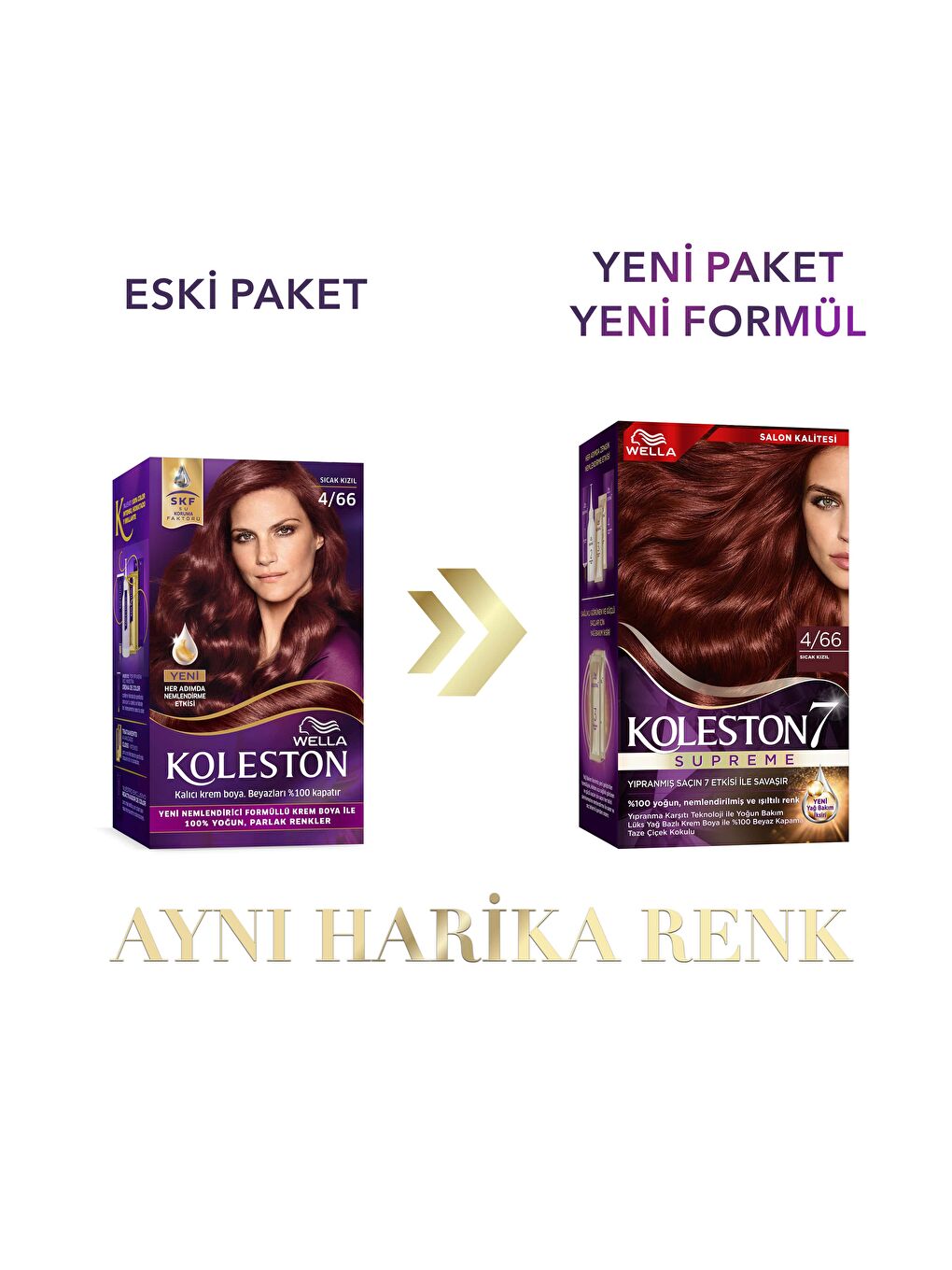 Wella Renksiz Koleston Supreme Kit 4/66 Sıcak Kızıl *18