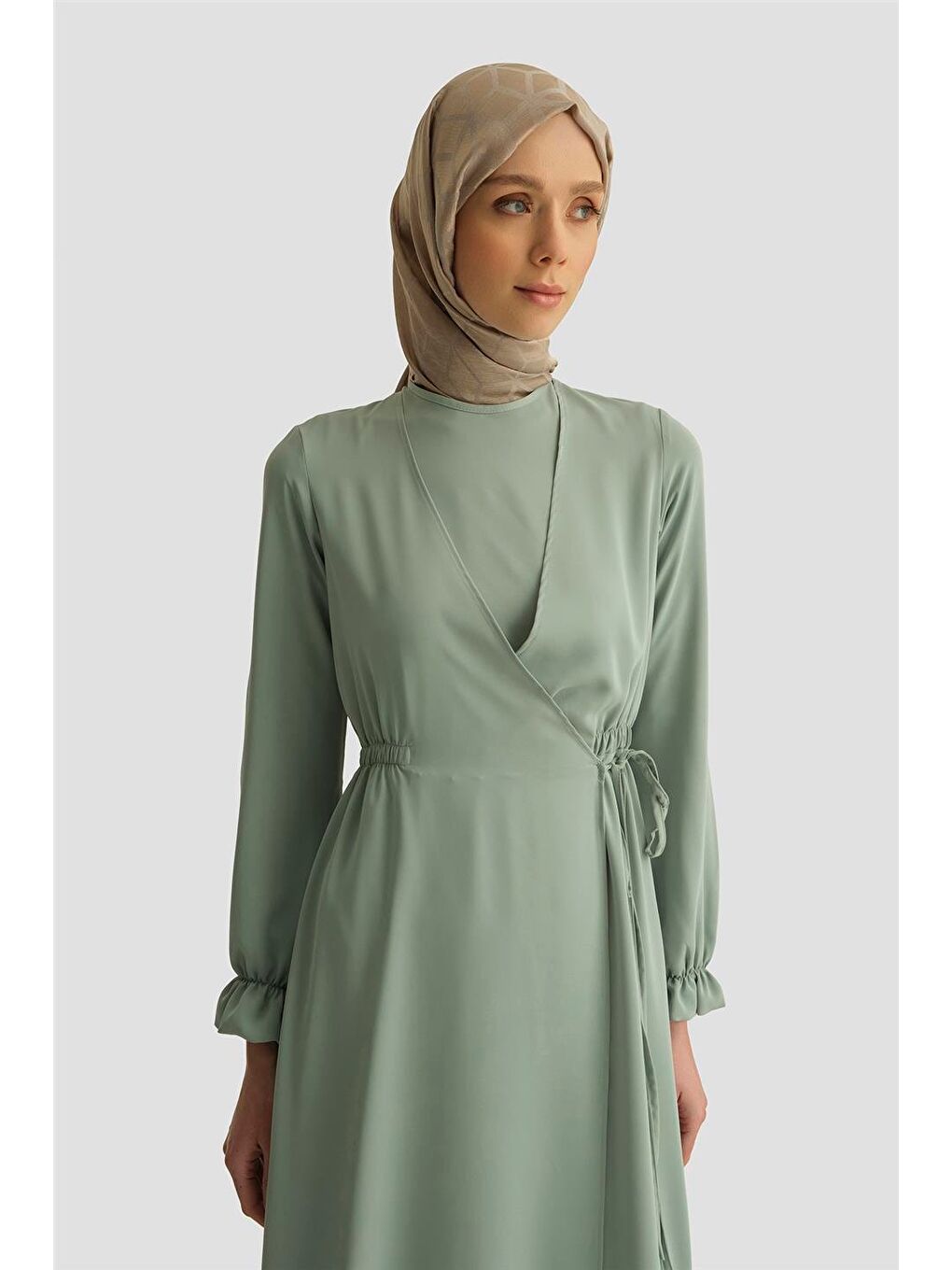 Yeşil Anvelop Elbise 25Yh9230 Mint-2