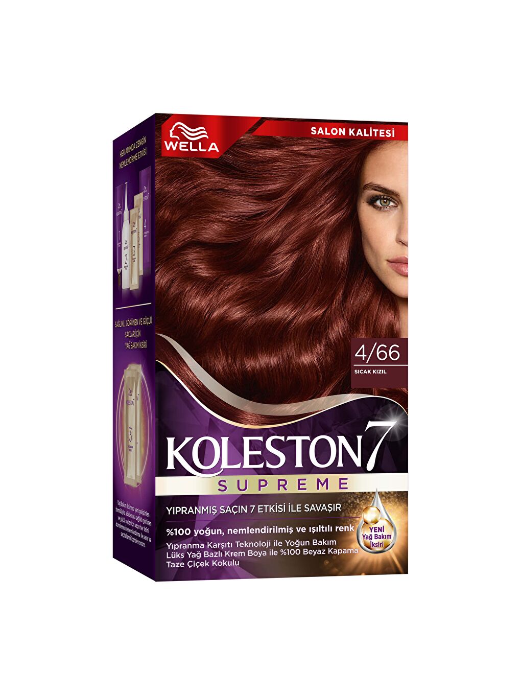 Wella Renksiz Koleston Supreme Kit 4/66 Sıcak Kızıl *18 - 2