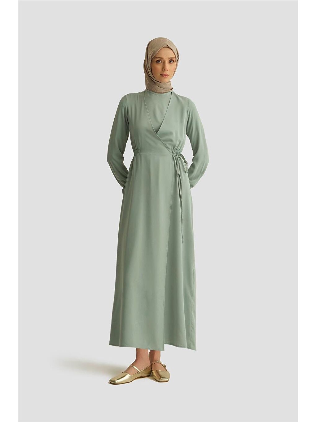 Yeşil Anvelop Elbise 25Yh9230 Mint-3