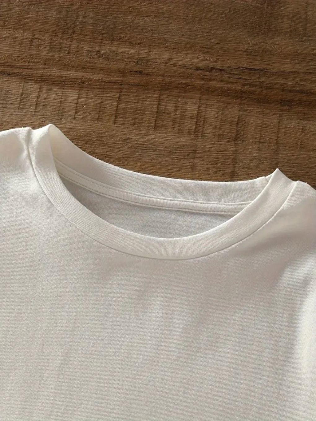 Baskılı Oversize Bisiklet Yaka T-shirt - Beyaz-3