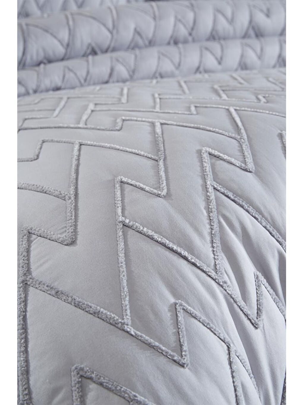 Maria Kapitoneli Çift Kişilik Yatak Örtüsü 230x240 Gri-1