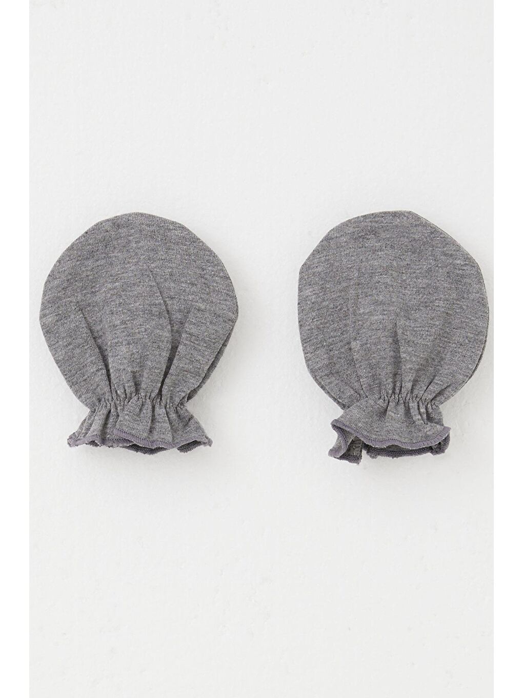 Yenidoğan Bebek Eldiven Basic Koyu Gri Melanj (7 X 9 Cm)-1