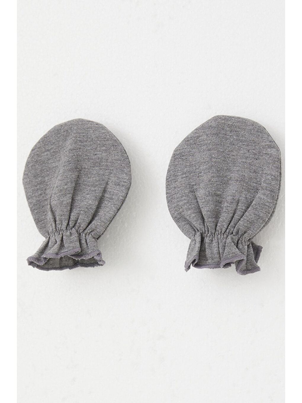 Yenidoğan Bebek Eldiven Basic Koyu Gri Melanj (7 X 9 Cm)-2
