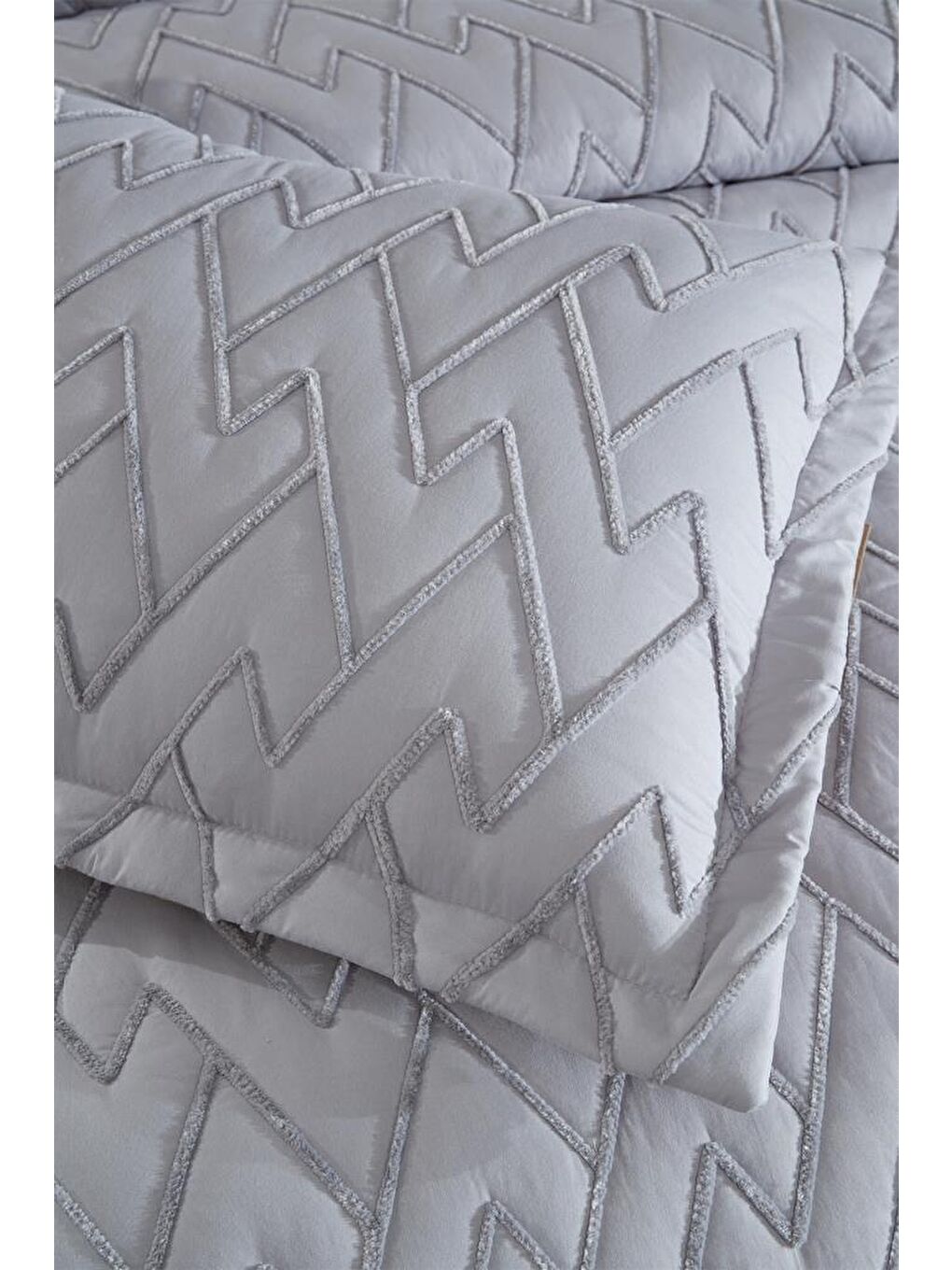 Maria Kapitoneli Çift Kişilik Yatak Örtüsü 230x240 Gri-4