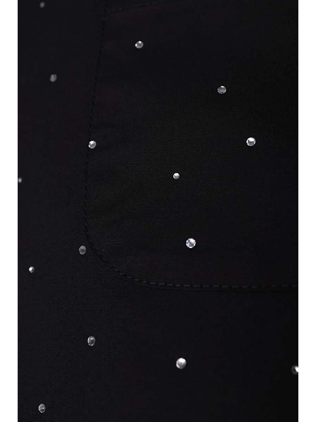Siyah-Pamuklu Taşlı Gömlek Tunik-6
