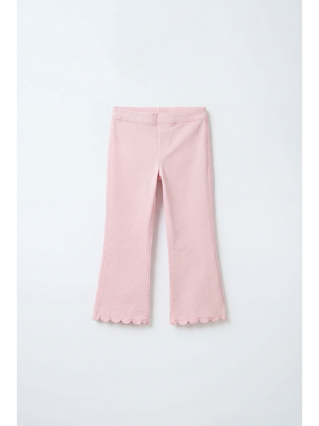 Pembe Kız Çocuk Pamuklu İspanyol Paça İnce Pantolon