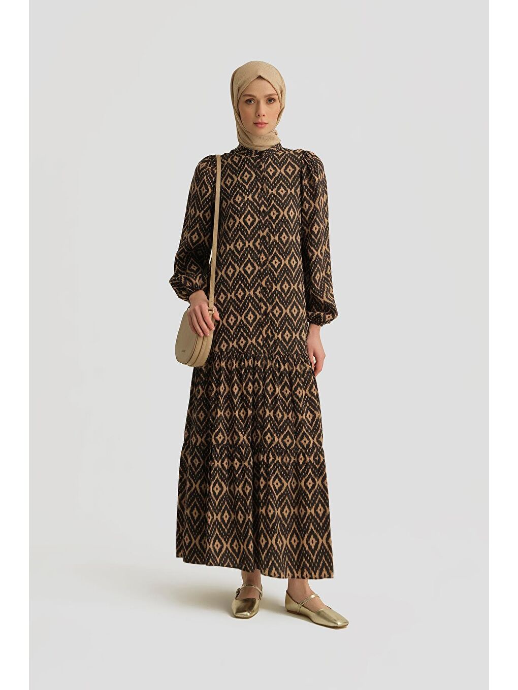 Bej Trend Elbise 25Yt907 Vizon