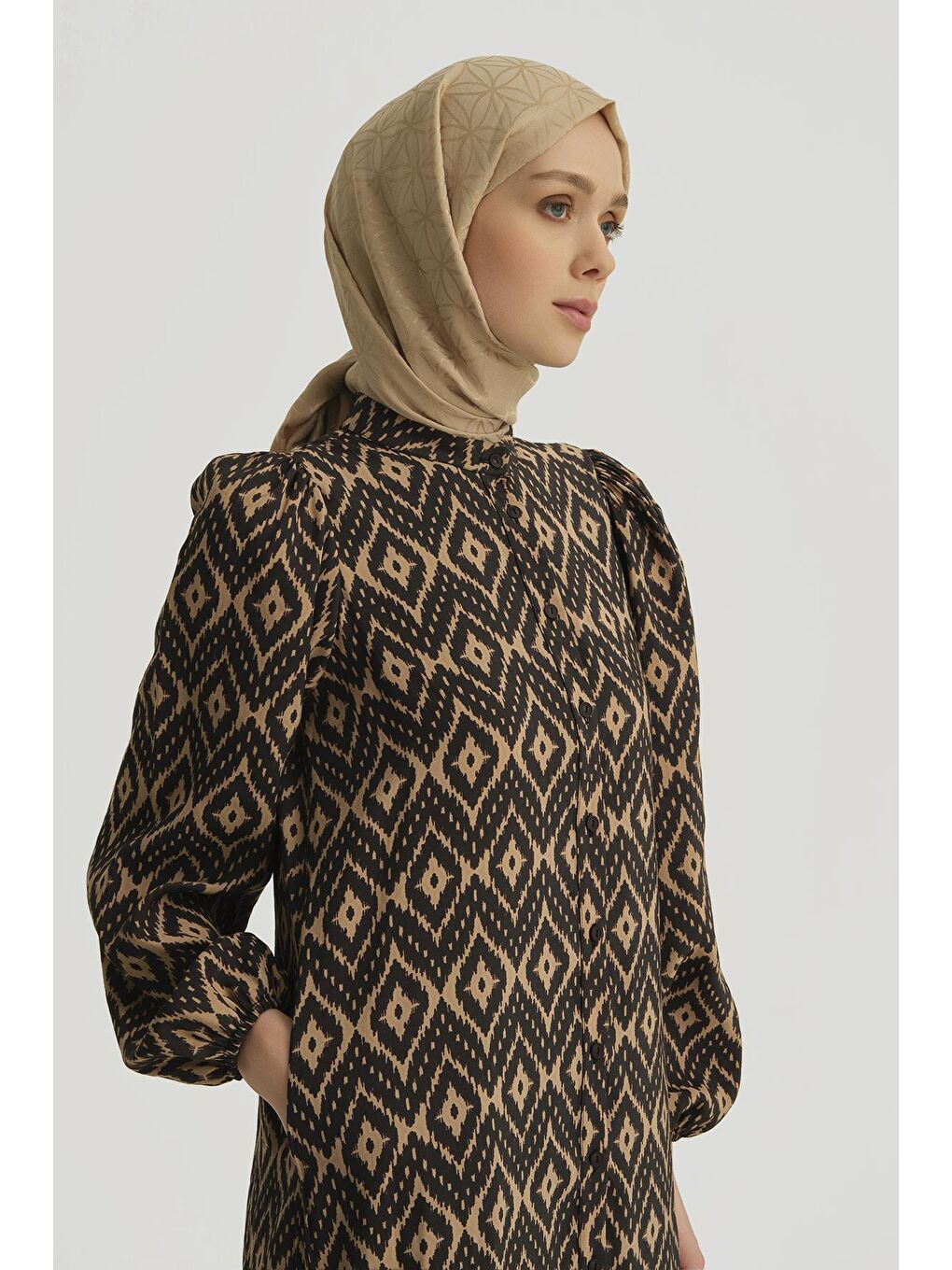 Bej Trend Elbise 25Yt907 Vizon-1