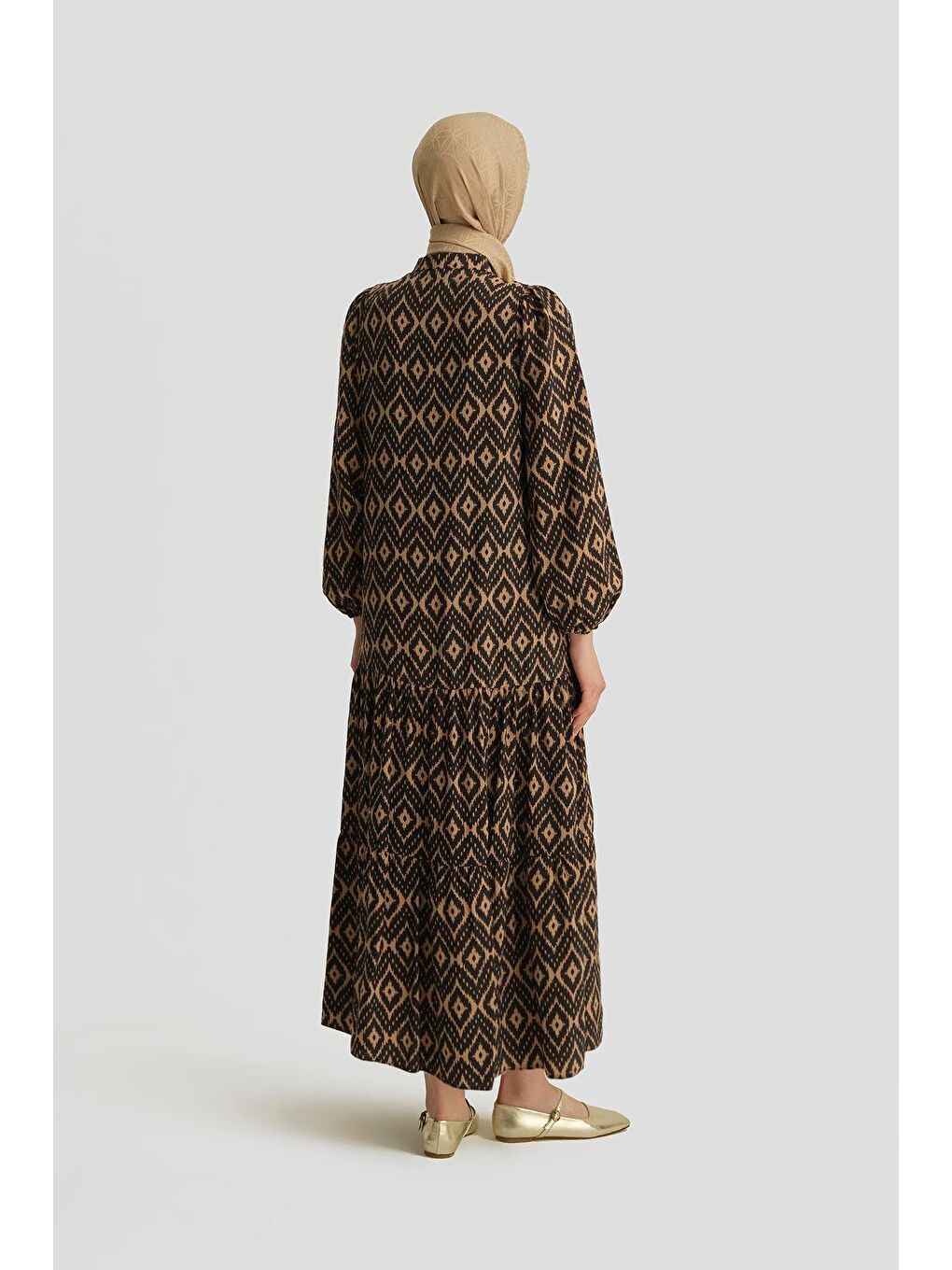 Bej Trend Elbise 25Yt907 Vizon-4