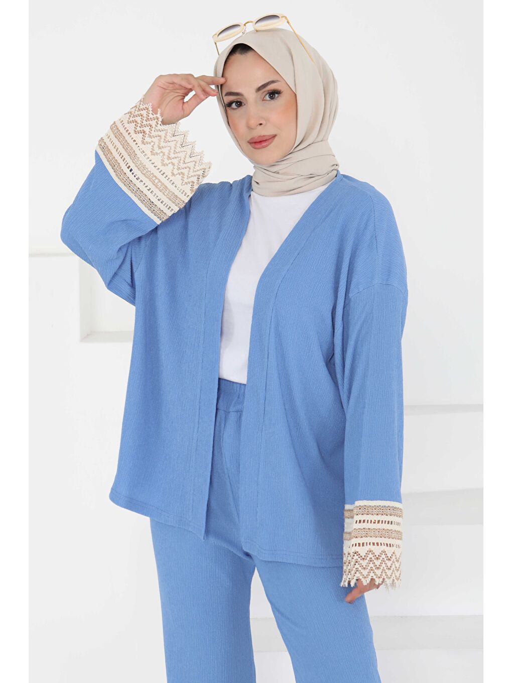 Kimono İkili Takım Mavi - 27242