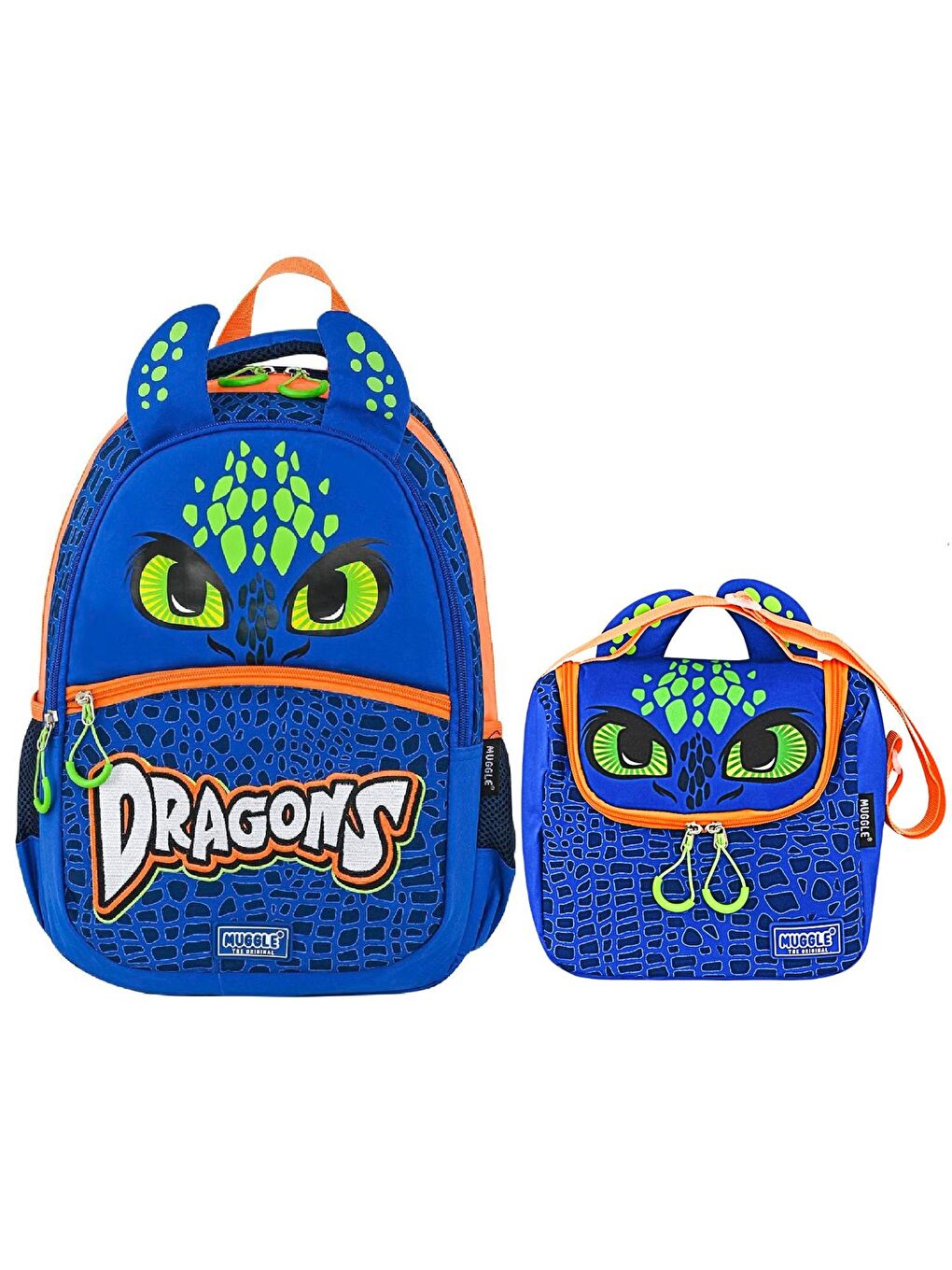 3 Bölmeli Dragons Okul Sırt Çantası+Beslenme Çantası