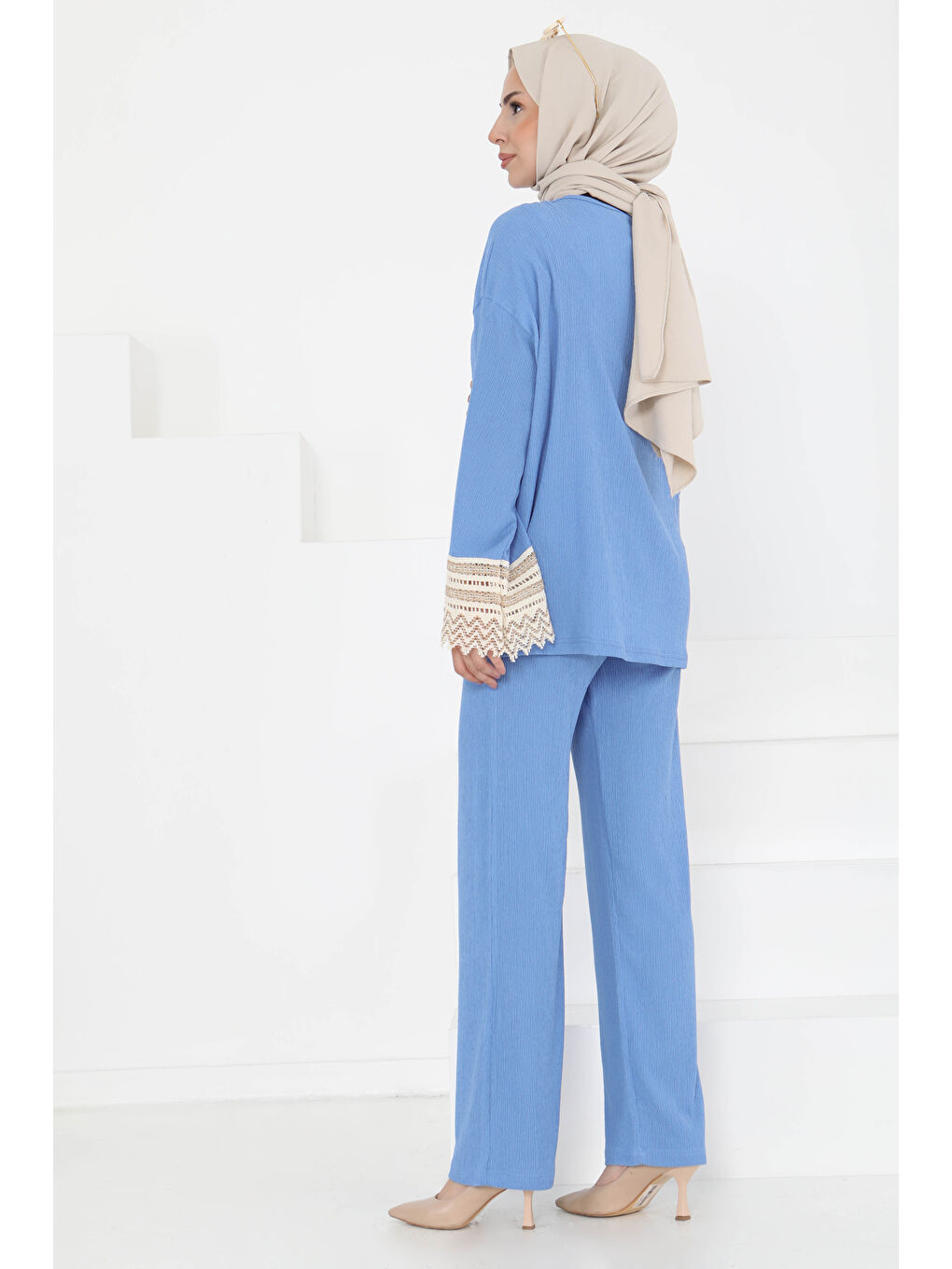 Kimono İkili Takım Mavi - 27242-6