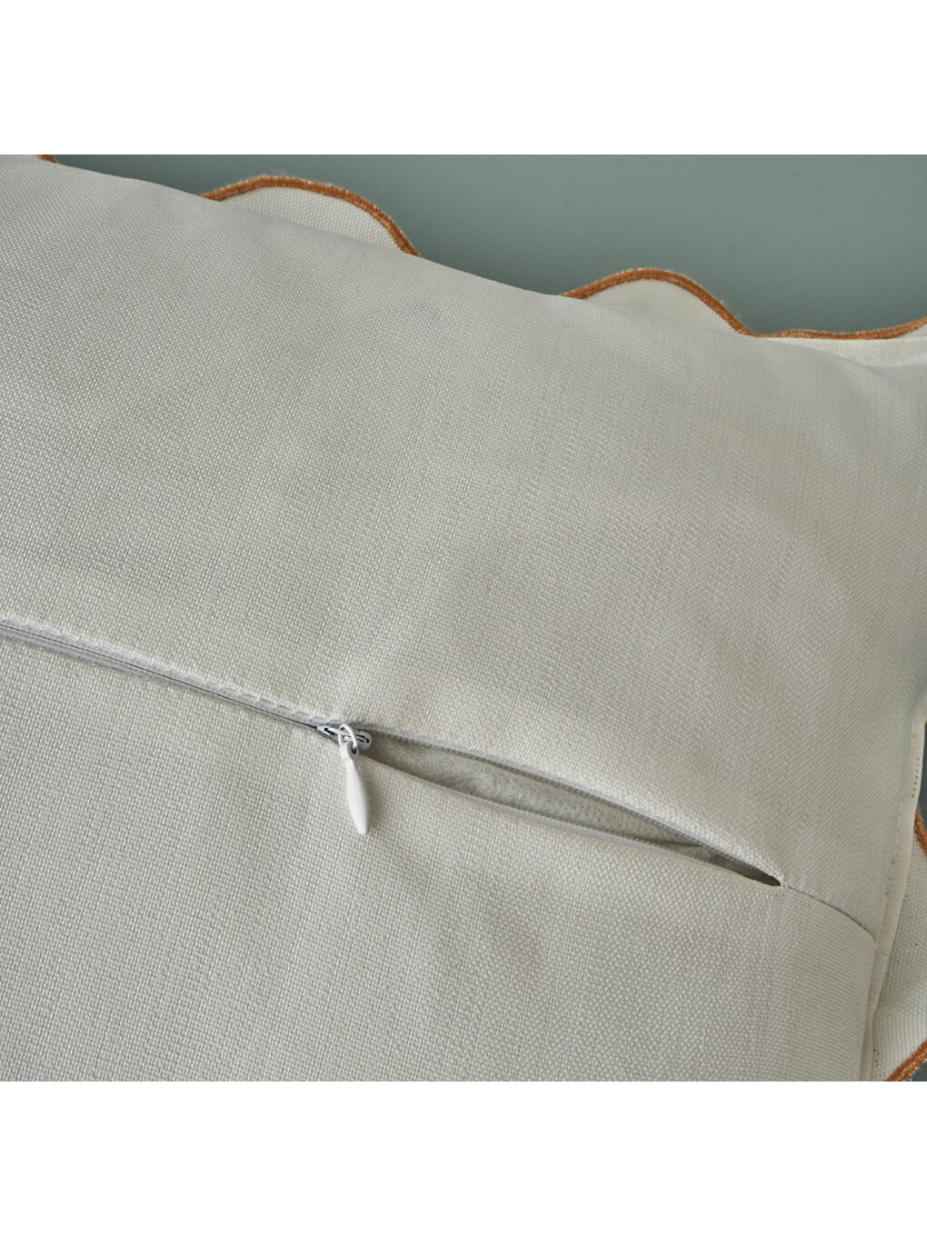 %100 Pamuk Marine Scallop Kırlent Kılıfı Beyaz (35x50 cm)-2