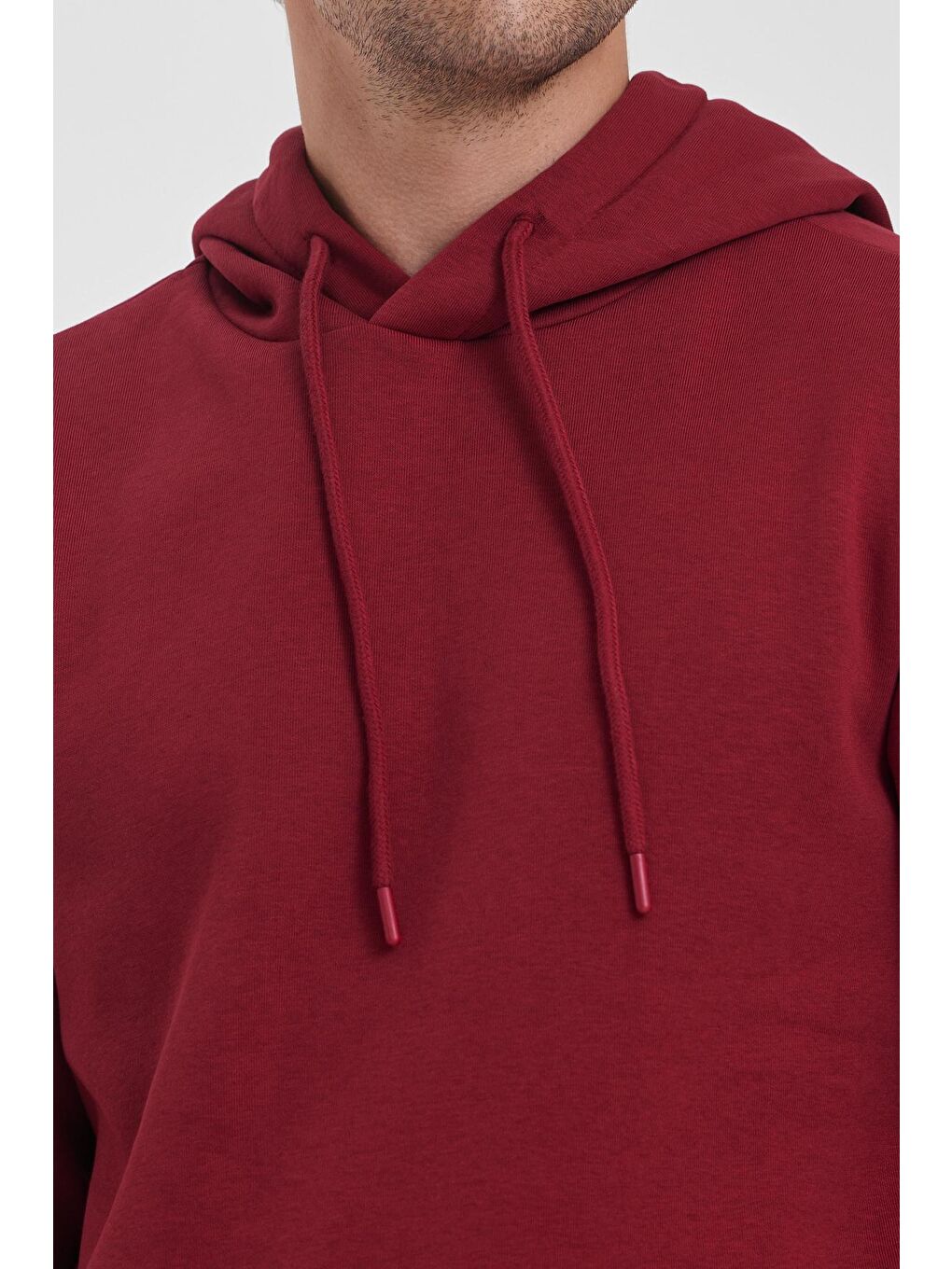 Rodi Bordo 3 İplik Bisiklet Yaka Erkek Sweatshirt - 2