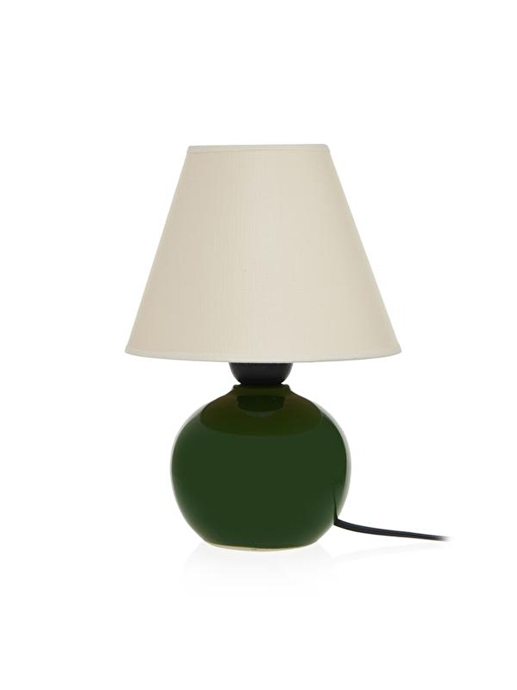 12'lik Top Abajur Küçük Seramik - Yeşil / Beyaz-3