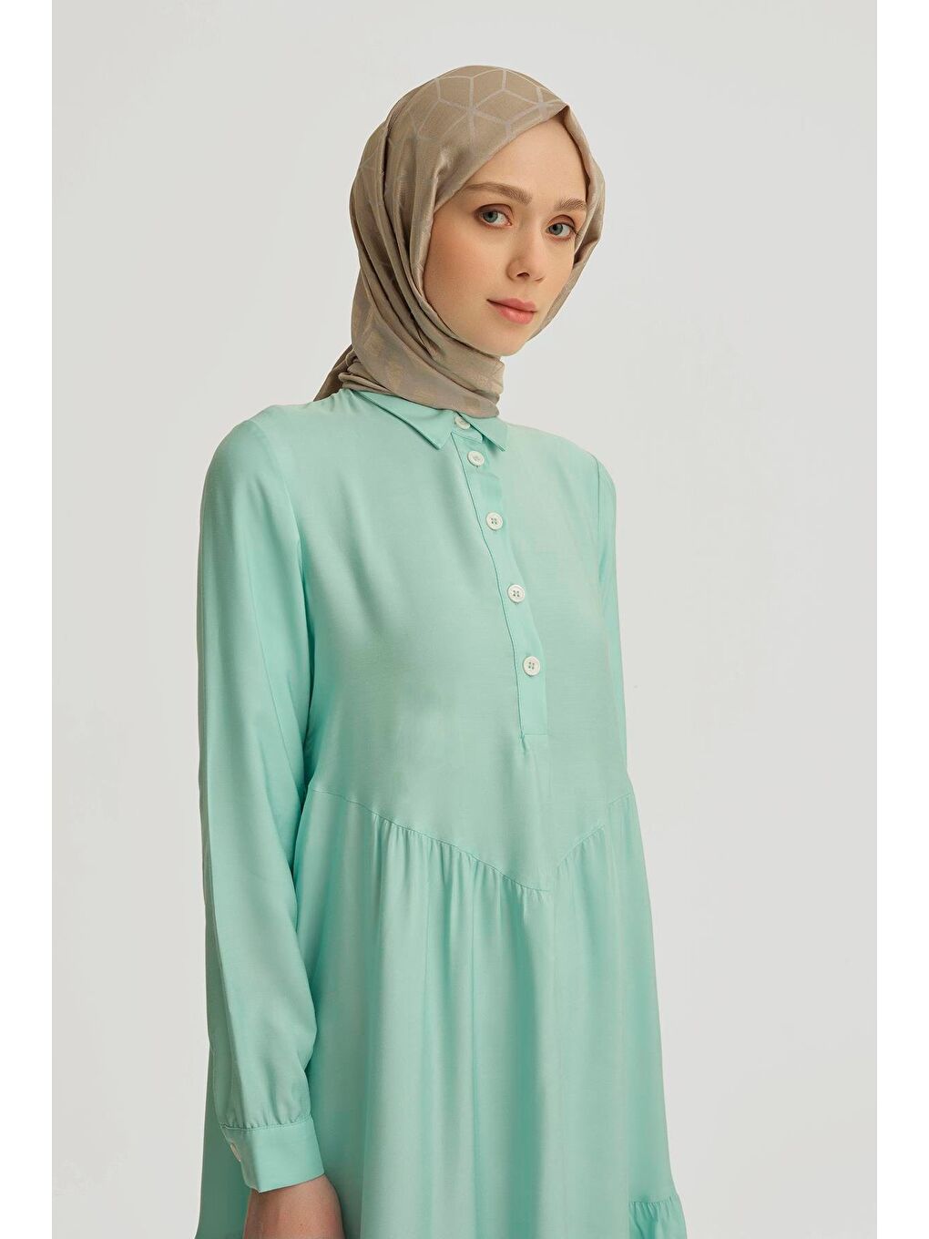 Yeşil Elbise 25Yh9666 Mint-3