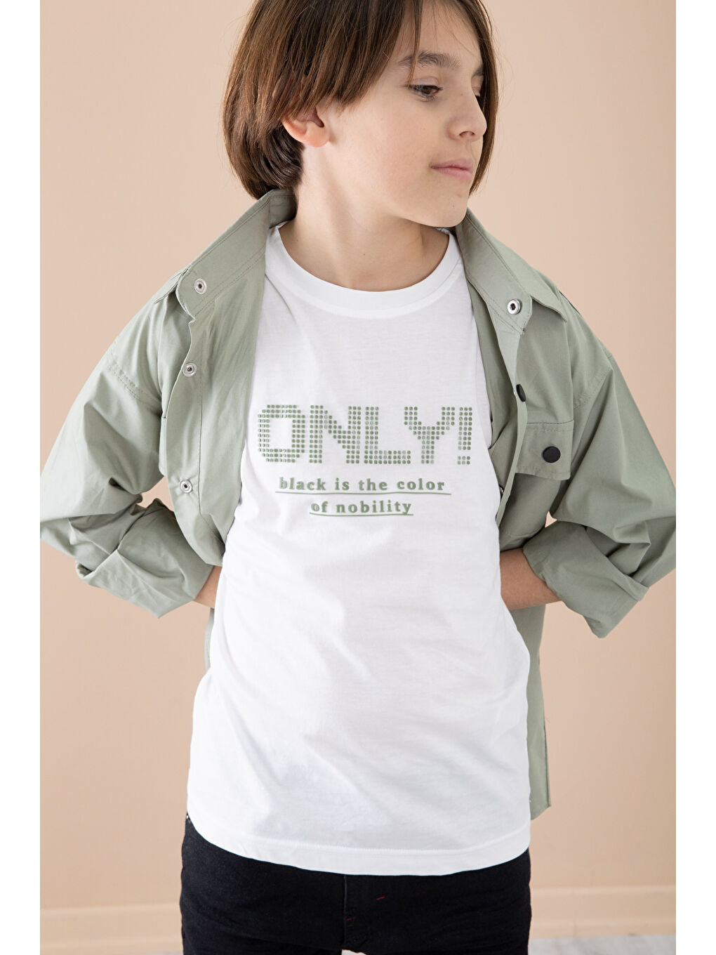 Haki Gömlek Tişörtlü Erkek Çocuk 2'li Takım 20127-4