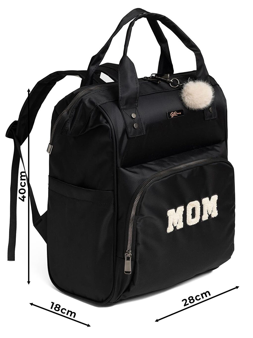 Go Bag Zeina Anne Bebek Bakım Çantası - Siyah-3