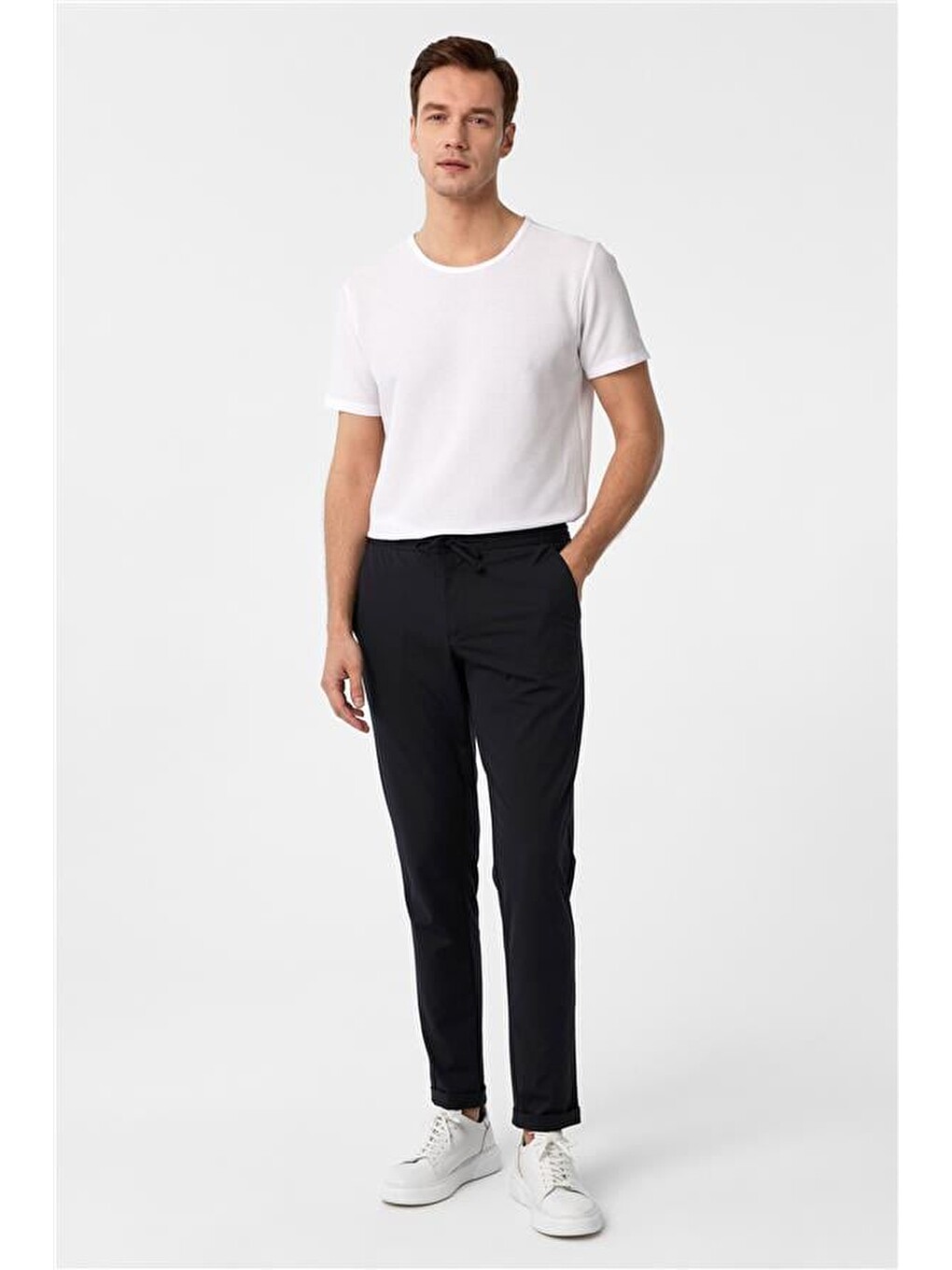 Siyah Slim Düz Jogger Pantolon