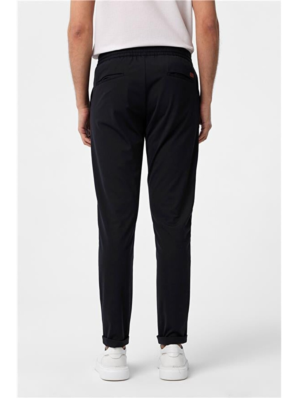 Siyah Slim Düz Jogger Pantolon-4
