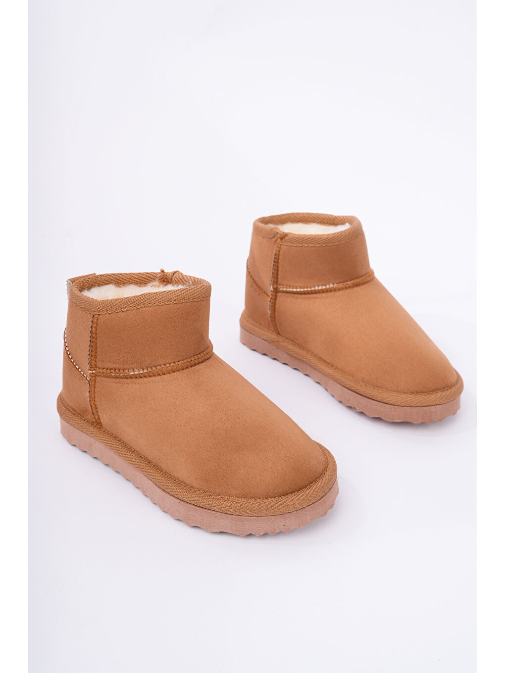 Kahverengi Retro İçi Kürklü Soğuk Geçirmez Çocuk Bot-3