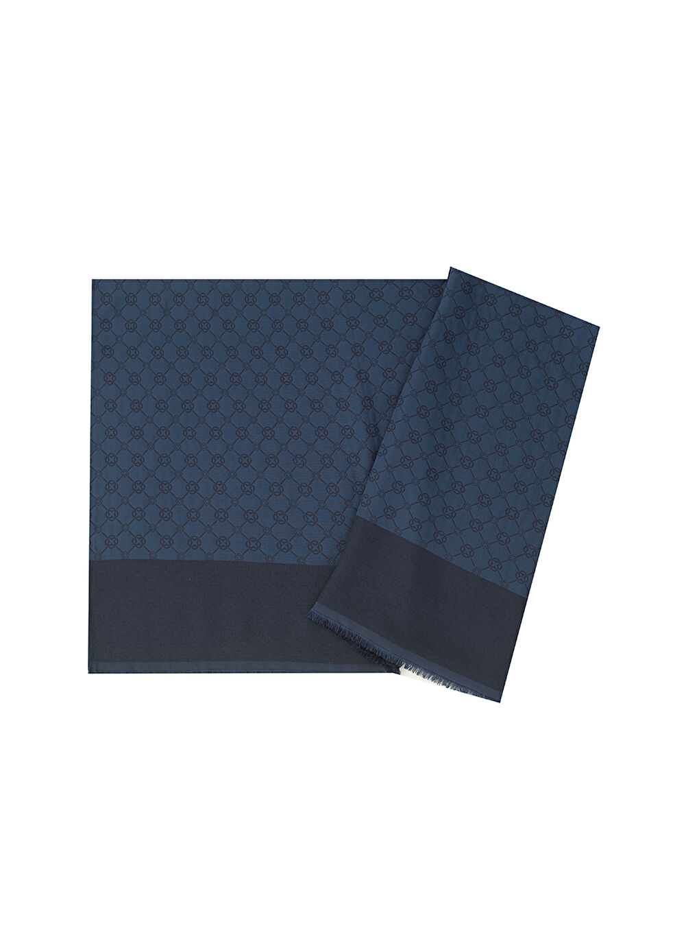 Lacivert 75X190 CM 1090100 ELEGANCE MONOGRAM ŞAL