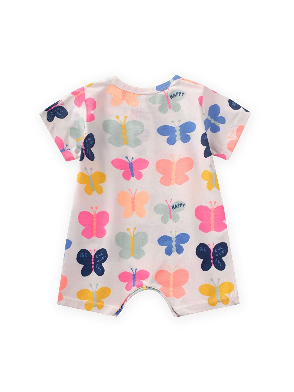 Beyaz Desenli Tulum 0-3 Yaş Kelebek Desen-1